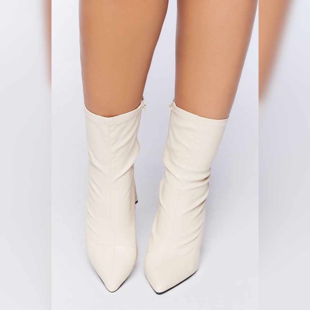 Forever 21 Cream Booties Size 12W